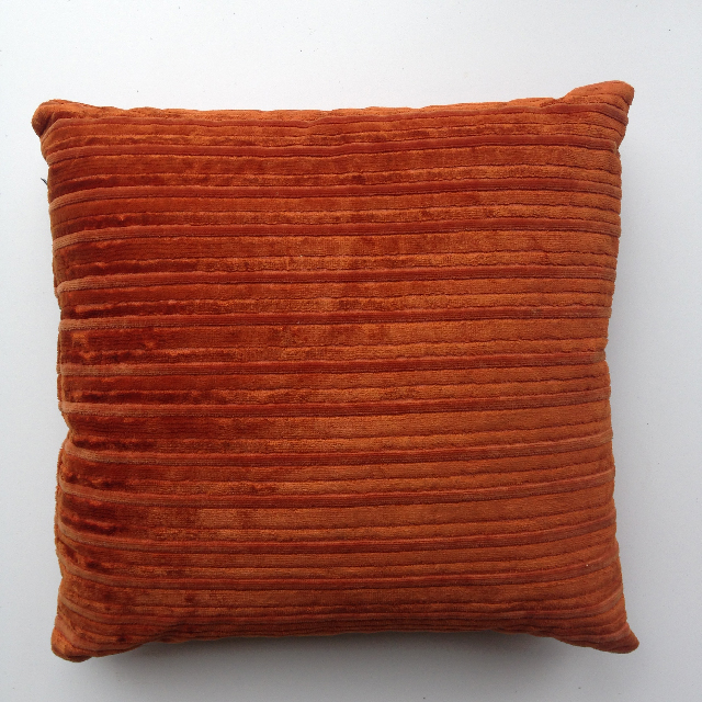 CUSHION, Rust Brown Corduroy